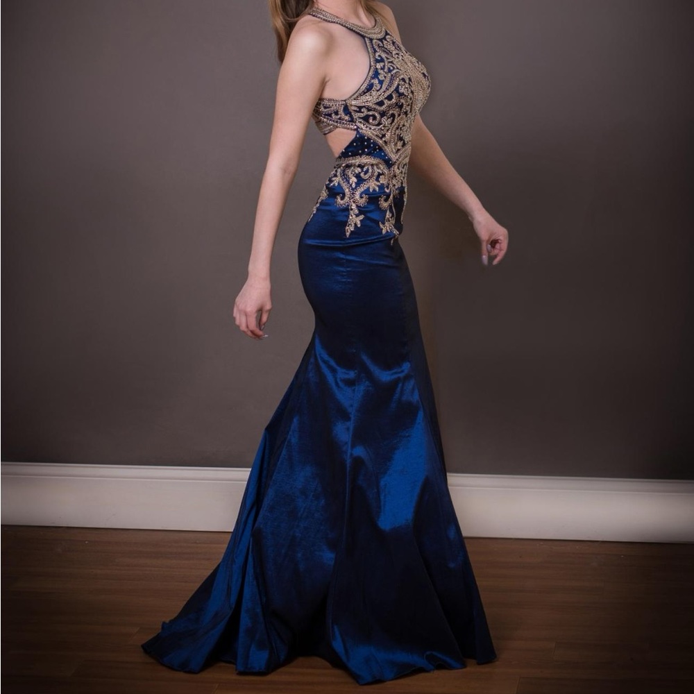 NAVY BLUE PROM DRESS